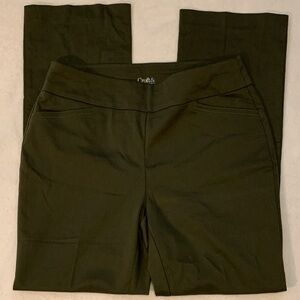 Croft & Barrow Effortless Stretch Pull-On Straight Leg Pants Olive Green NWOT